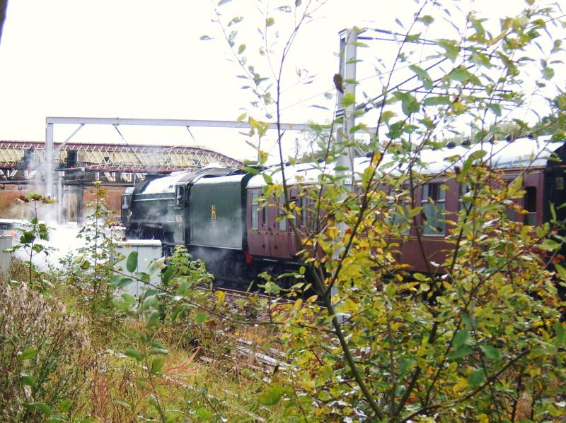 1Z53,A Different Angle.: 60163 Tornado waits at Carstairs today before continuing its journey to Glasgow Central. Photo of 1Z53,A Different Angle.