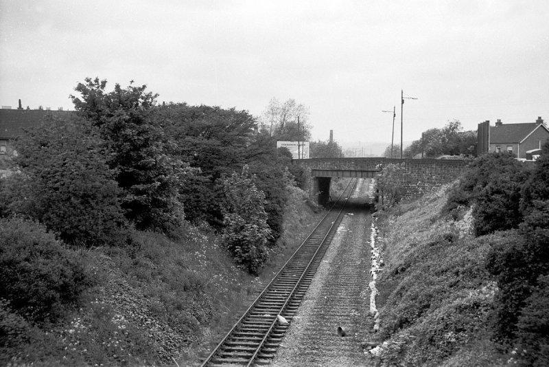 NBR to Hamilton: Long-gone North british line to Hamilton via Bothwell. Taken from an unknown location in the 1960s. Photo of NBR to Hamilton