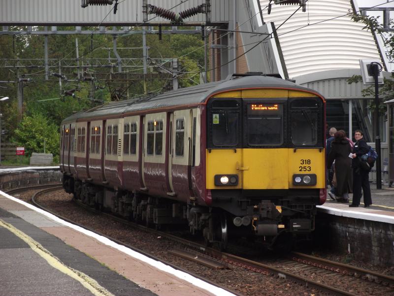 318253 Motherwell: SPT Class 318253 at Motherwell 23rd September 2011. Photo of 318253 Motherwell
