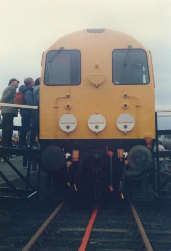 Class 20 at Perth RailFair: Unidentified class 20 on display at Perth RailFair with the opportunity to pass through the cab. (23.04.85) Photo of Class 20 at Perth RailFair