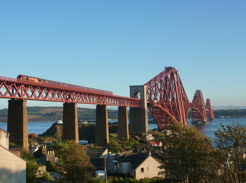 67011 2L69 Forth Bridge at North Queensferry:
67011 is seen coming off the northern section of the Forth Bridge at North Queensferry while working 2L69 1722 Edinburgh to Cardenden on 28th September 2011 Photo of 67011 2L69 Forth Bridge at North Queensferry