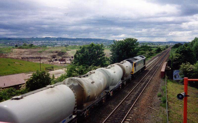 Something concrete: 60084 CROSS FELL at Mount Vernon in 1995 with the Oxwellmains to Viewpark cement. Photo of Something concrete