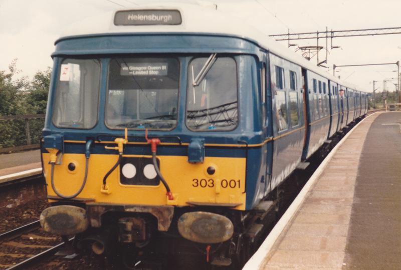 Something Blue at Parkhead: The first 303 to be painte blue in the early 80's stands at Carntyne. Photo of Something Blue at Parkhead