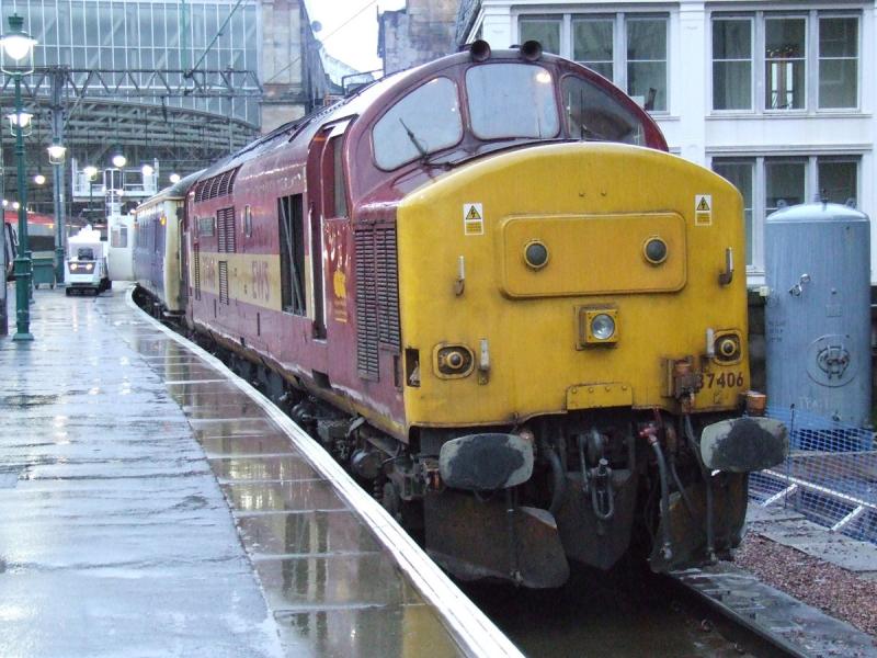 Saltire Society at Glasgow Central: 37406 Saltire Society at Glasgow Central on service 5S26 Photo of Saltire Society at Glasgow Central