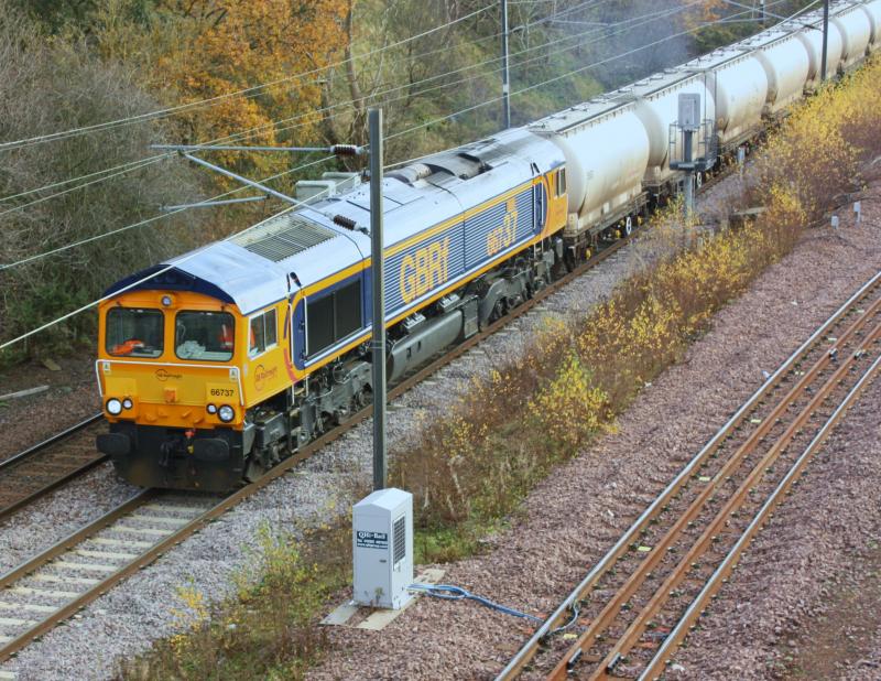 66737 6S45 north blyth-fort william at millerhill.: Photo of 66737 6S45 north blyth-fort william at millerhill.