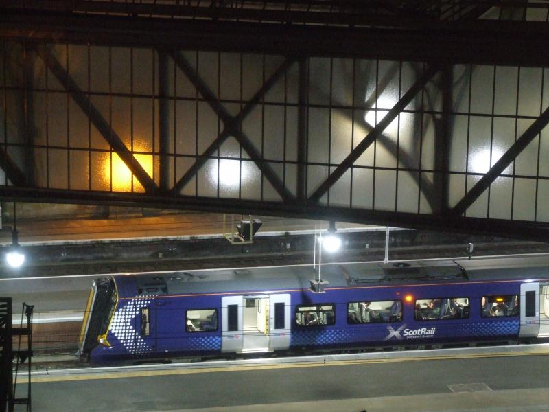 evening 380: Class 380 especied from hotel windon above Glasgow Central Photo of evening 380