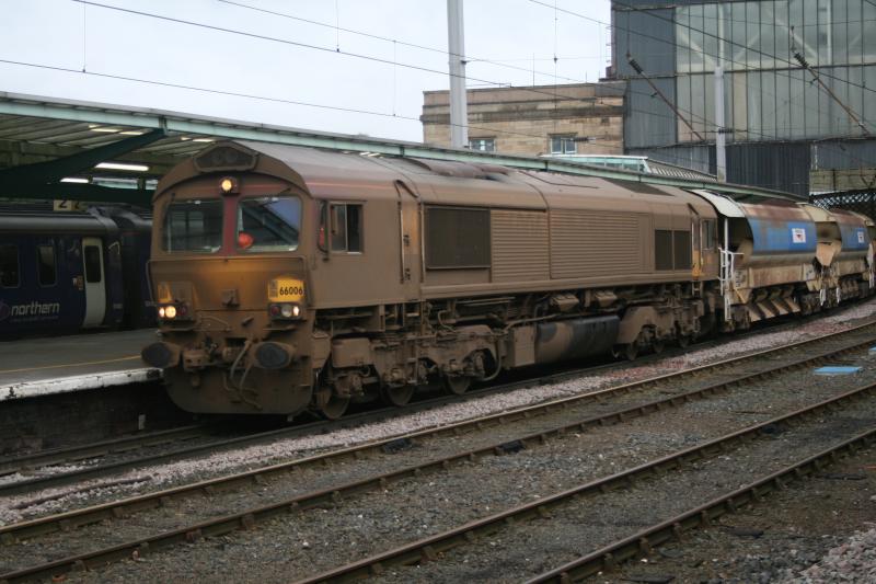 66006: 66006 At Carlisle With A Ballast Working For Shap 23/11/2011 Photo of 66006