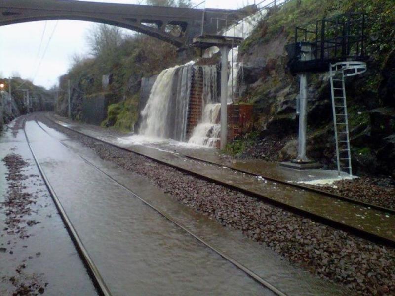 Flooding between Langbank and Bishopton: The extent of the flooding between Langbank and Bishopton. Photo of Flooding between Langbank and Bishopton