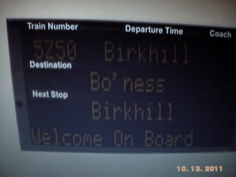 Bo'ness to Birkhill. Welcome on board.: a voyager in Bo'ness. Photo of Bo'ness to Birkhill. Welcome on board.