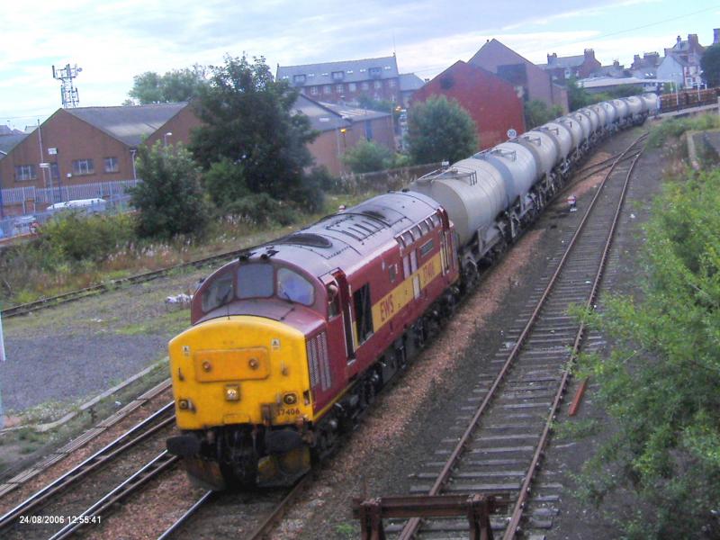 trains &boats.jpg: 37 406 On Mossend-Aberdeen working passing Arbroath Photo of trains &boats.jpg