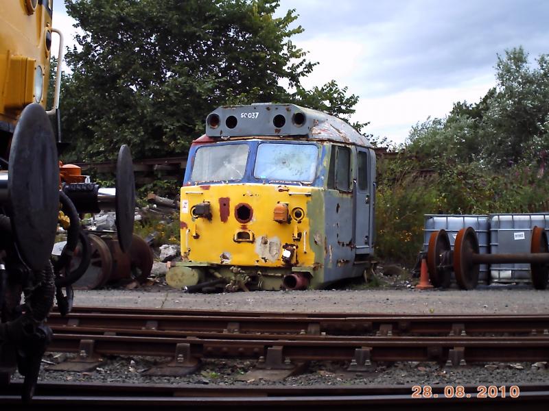 50037 in Bo'ness: 50037 'Illustrious' cab spent some time at Bo'ness but eventually it left.I think it is now at Peak rail. Photo of 50037 in Bo'ness