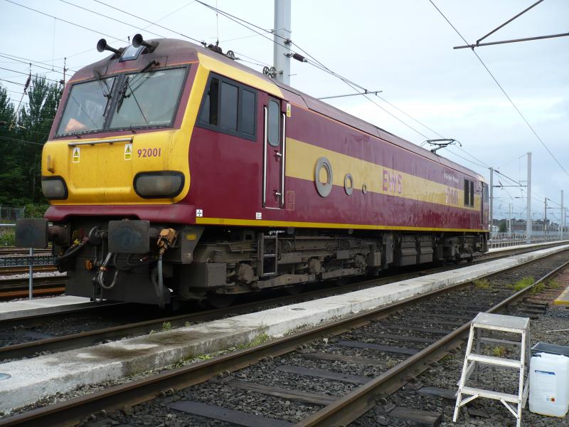 92001 at Polmadie Depot on 04/08/2010: Photo of 92001 at Polmadie Depot on 04/08/2010
