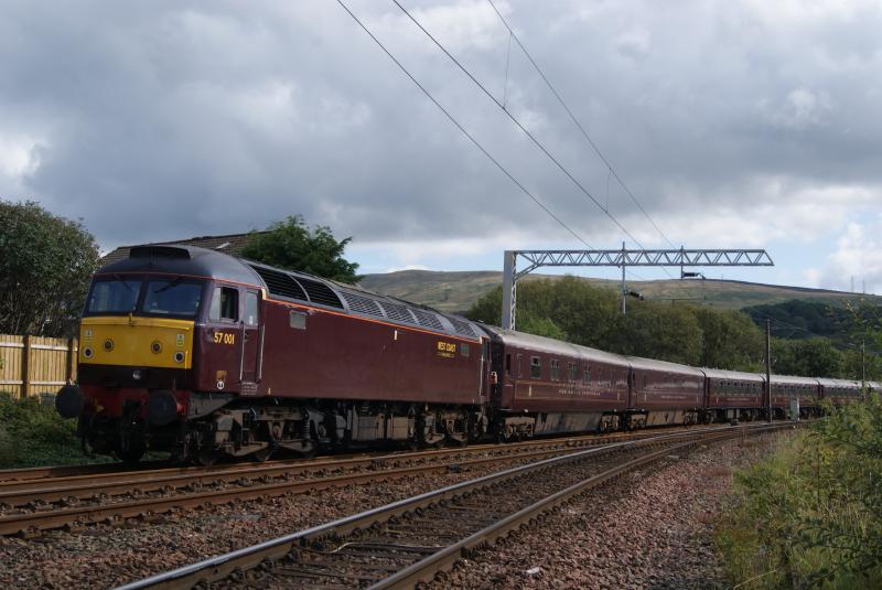 royal scotsman: 57001 on the royal scotsman at craigandoran jtn Photo of royal scotsman