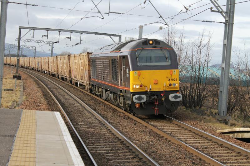 Ones pongy 67: 67005 6B46 Powderhall to Oxwellmains, Prestonpans 17/02/12 Photo of Ones pongy 67