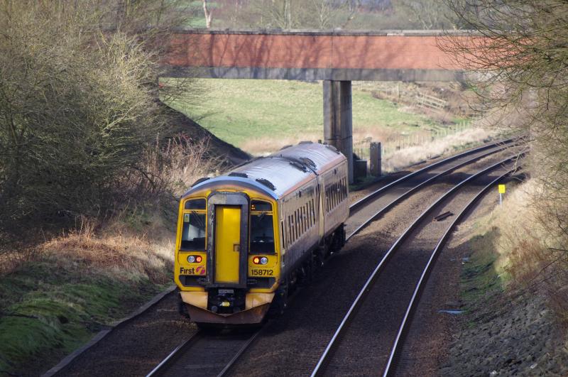 158712: 158712, heading west towards Polmont. 02.03.2012. Photo of 158712