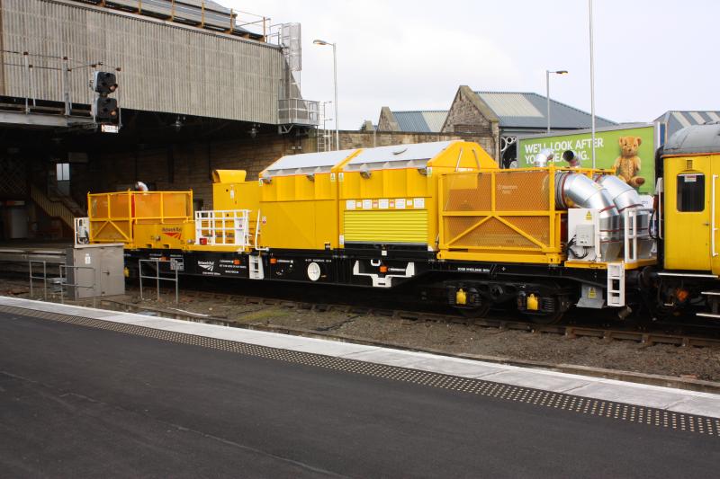 IMG_5913.JPG: YXA (ex perch bogie wagon) now fitted with a selection of units and hoses.. Photo of IMG_5913.JPG