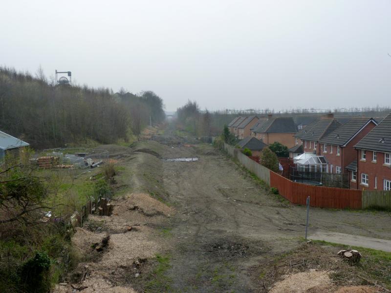 Photo of Newtongrange Station site looking south