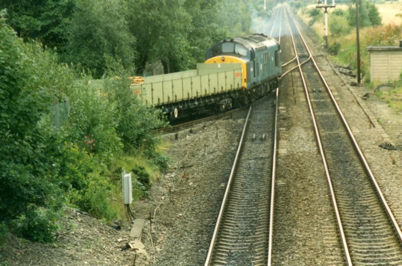 37184: 37184 at Plean junction 17.08.1988 Photo of 37184