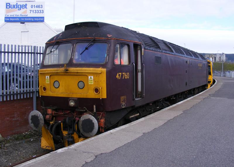 47760 Inverness: 47760 stabled at Inverness on Wed 4th April Photo of 47760 Inverness
