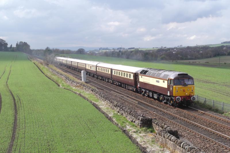 1Z47 passing Park Farm: 20th April 2012 Photo of 1Z47 passing Park Farm