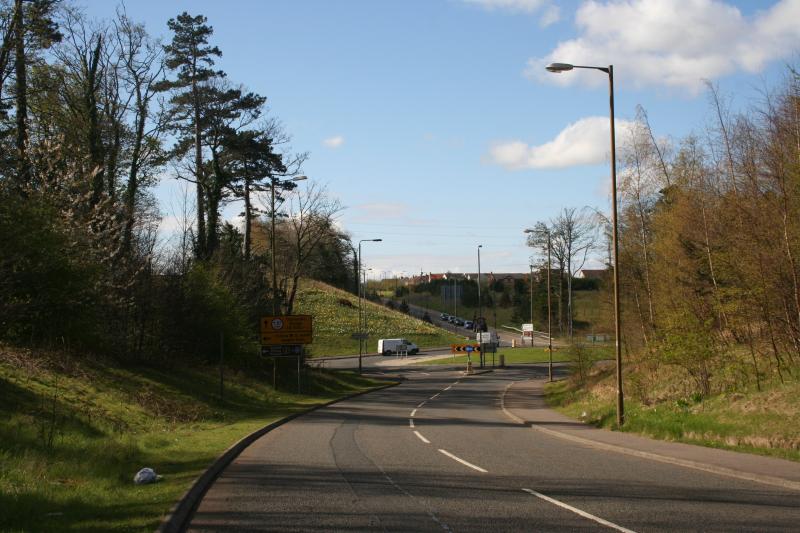 Borders Railway A7 junction: A7 junction near Lothianbridge Viaduct where a new bridge across this road will be built Photo of Borders Railway A7 junction