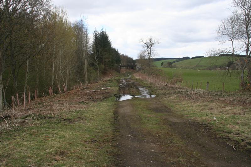 Borders Railway Fountainhall: Fountainhall old LC looking north Photo of Borders Railway Fountainhall