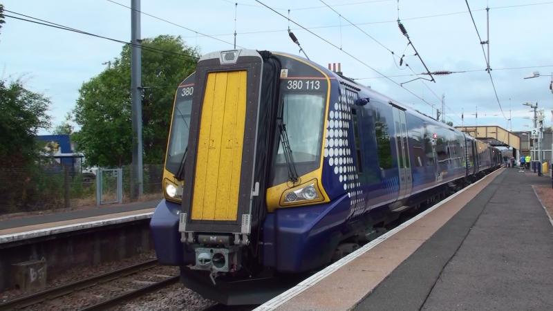 Photo of 380113 Pauses At Glengarnock Back in 2011.