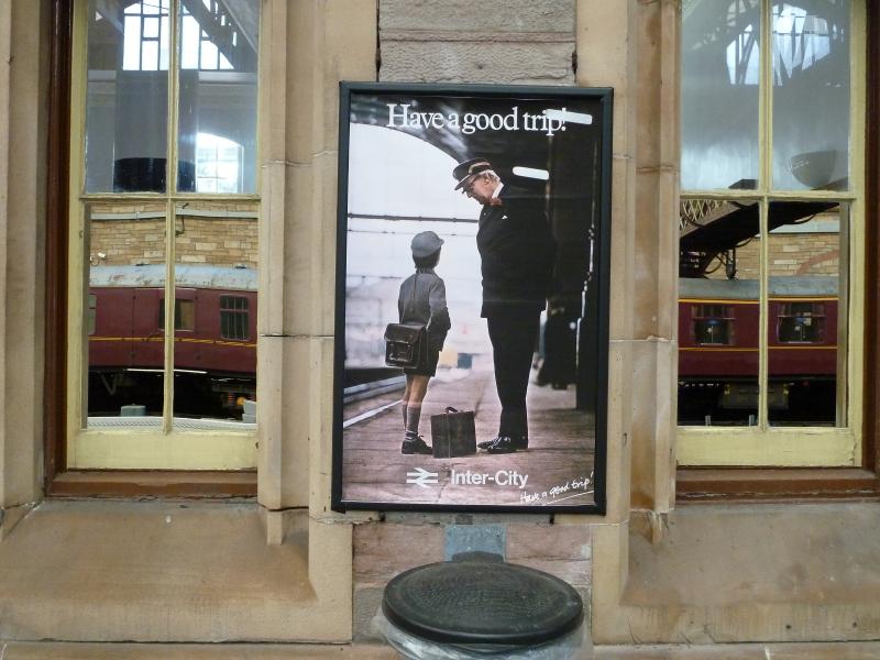 Back to the Future: Old replica BR poster in Perth station for filming the Railway Man Photo of Back to the Future