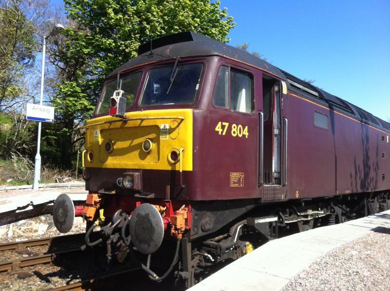 47804 at Arisaig.: 47804 at Arisaig on the 3rd May 2012. Photo of 47804 at Arisaig.