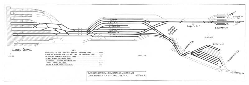 Photo of Glasgow Central, electrified lines, early 1960s