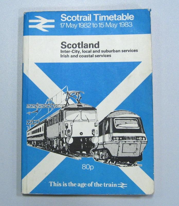 Photo of Scotrail Timetable 17 May 1982 to 15 May 1983