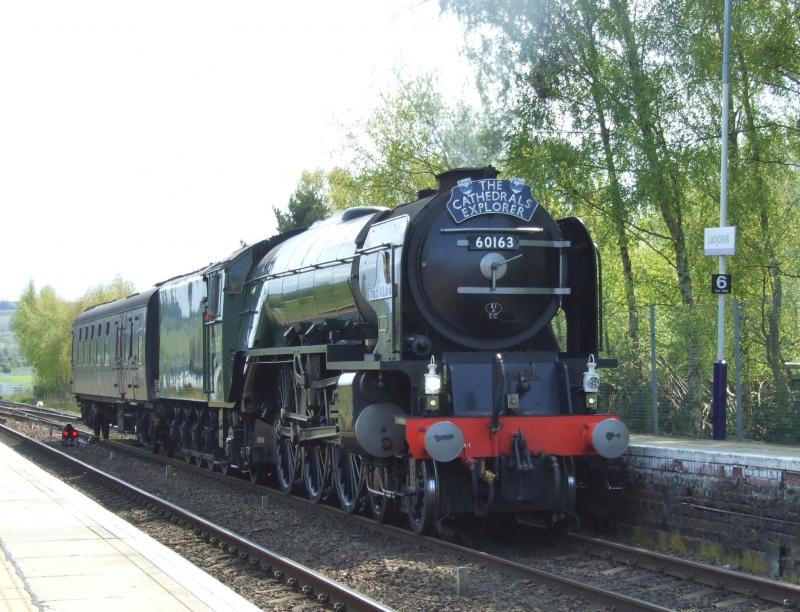 60163 Tornado: Tornado approaches Ladybank on 5Z24 Photo of 60163 Tornado
