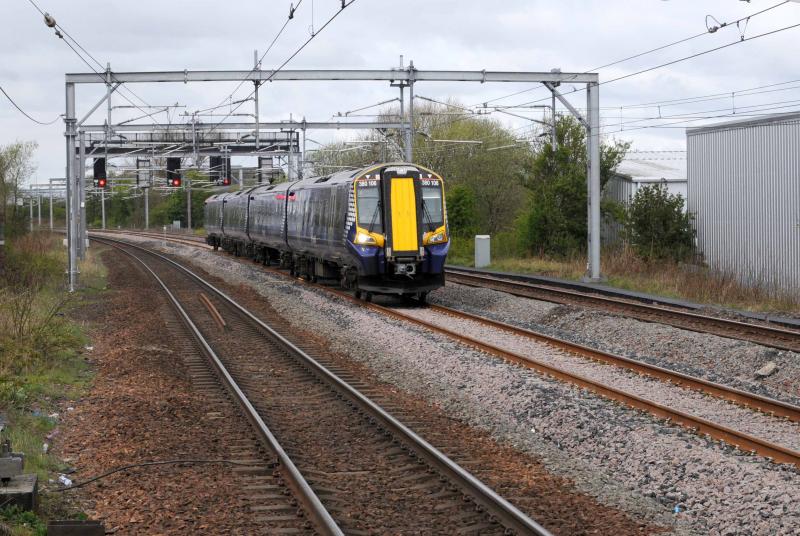 Photo of 380106 On PGS- Glasgow Central Upgrade Central Road