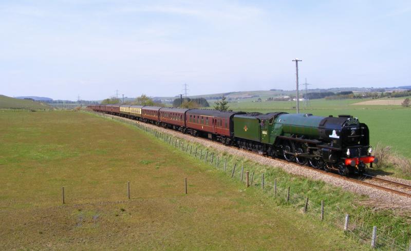 60163: Tornado working 1Z35 Inverness - Aberdeen away East of Keith 22-05-12 Photo of 60163