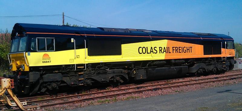 66 847 in Kilwinning 23/5/12: In a failed state.. Photo of 66 847 in Kilwinning 23/5/12
