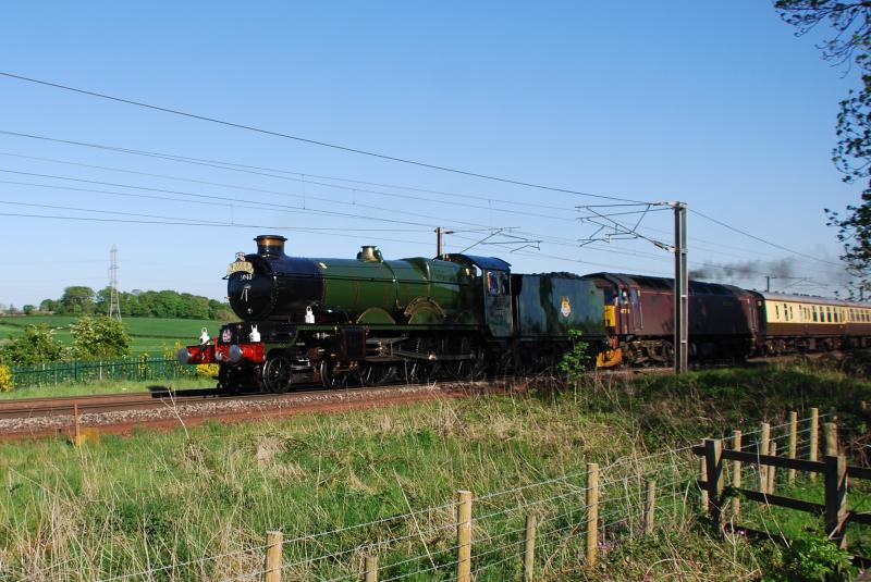 Castle in Scotland: Presumably the first picture of a Castle in Scotland as it passes Gretna Junction on Saturday 26th May. Photo of Castle in Scotland