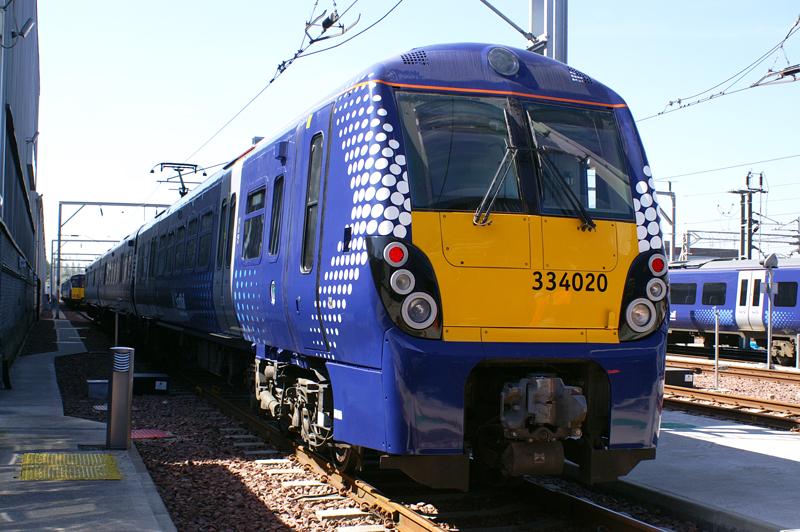 334020: 334020 sits in Shields EMD on the 3rd May shortly after returning from Overhaul
Taken with permission on an Official Visit Photo of 334020