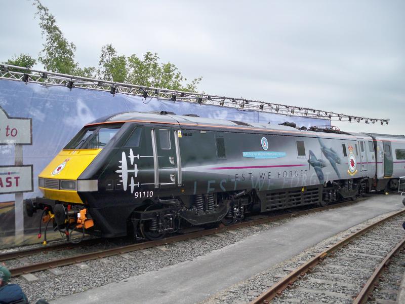 91 110 at York: 91 110 on Saturday 2 June 2012 after being named at Railfest, York Photo of 91 110 at York