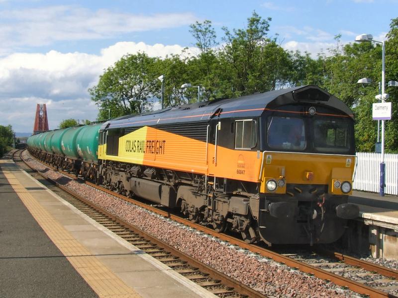 66847 with 6Z83 for Grangemouth passes Dalmeny.: 66847 with 6Z83 for Grangemouth passes Dalmeny. Photo of 66847 with 6Z83 for Grangemouth passes Dalmeny.
