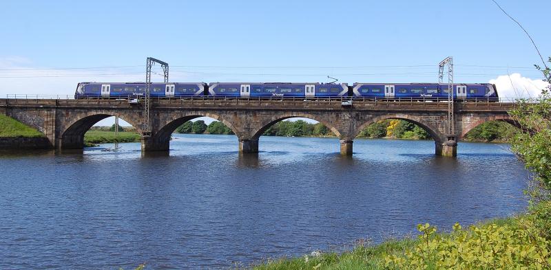 Campbells Bridge: The 0830 Glasgow to Ayr crosses the River Irvine on 4/6/2012 Photo of Campbells Bridge