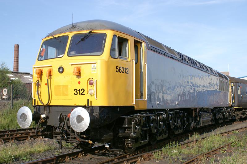 56312: 56312 stands in the yard at Wabtec Rail Kilmarnock shortly after arriving on the evening of the 25th June
photo with full permission of wabtec rail Photo of 56312