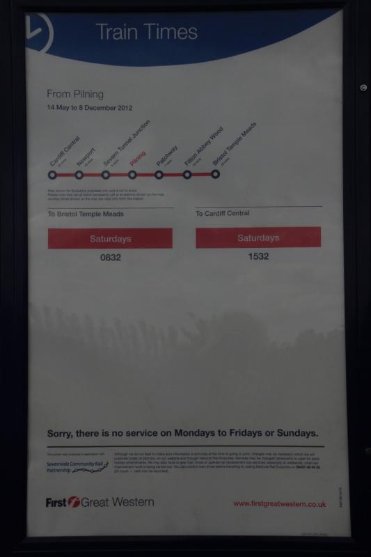 Bristol Ghost Train: Not much of a service but station is not exactly near Pilning Photo of Bristol Ghost Train