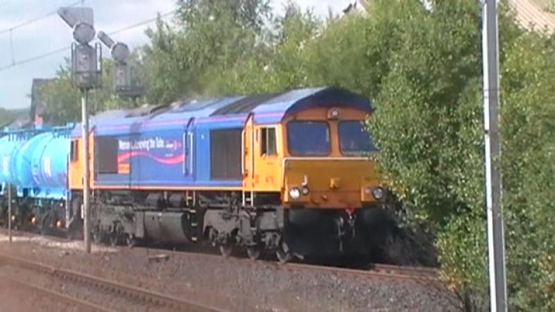 Sunny METROLAND At Coatbridge: The 6Z56 Wagon Move Operated By Metronet 66719 Passes The Coatbridge Central Loop. Photo of Sunny METROLAND At Coatbridge