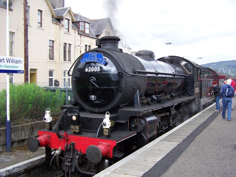 62005 At head of Jacobite June 8th 2012: West Coast Rail Jacobite excursion from Fort William to Mallaig Photo of 62005 At head of Jacobite June 8th 2012