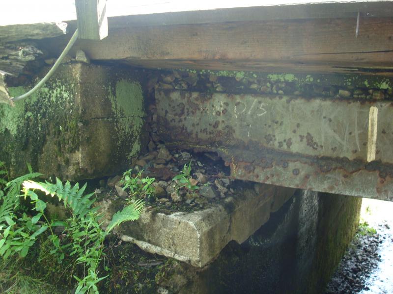 Underpass Needing Some Attention?: Whilst walking the West Highland Way on Sunday came across this Underpass. Seems it has been noted as an issue (yellow marks) but that appears to have been some time ago! Photo of Underpass Needing Some Attention?