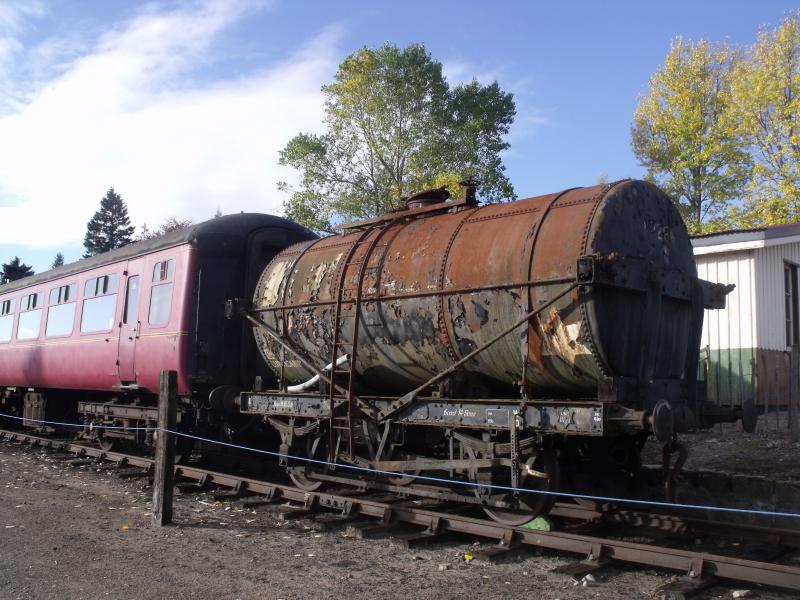 Old train wreckage: very Old train wreckage. Possibly an old oil tank? in Boat of Garten. Photo of Old train wreckage