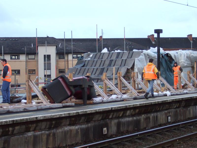 Partick Station damage 1: Wind damage 9/1/08 Photo of Partick Station damage 1