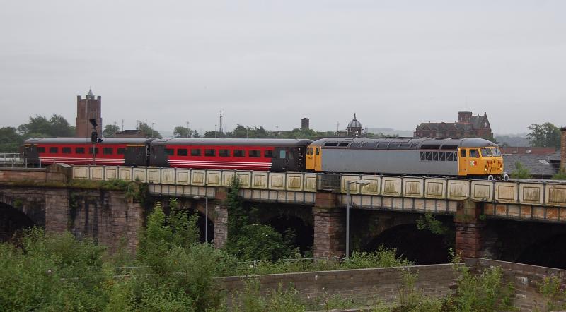 Grey grid on a grey day: 56312 entering Kilmarnock with 5Z56, seen from the site of the old Kilmarnock Infirmary Photo of Grey grid on a grey day
