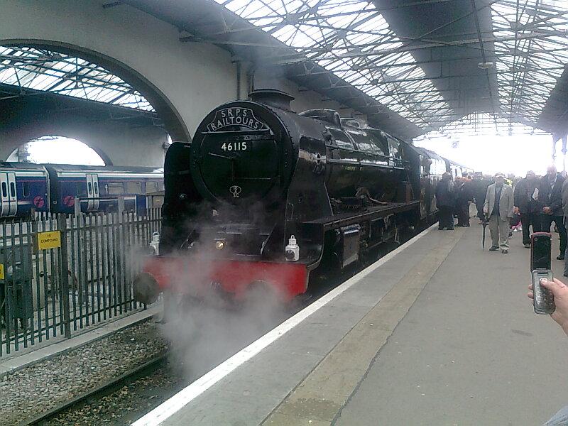 SRPS Railtours: SRPS railtours LMS Royal Scot Class 6115 Scots Guardsman in Inverness. Photo of SRPS Railtours