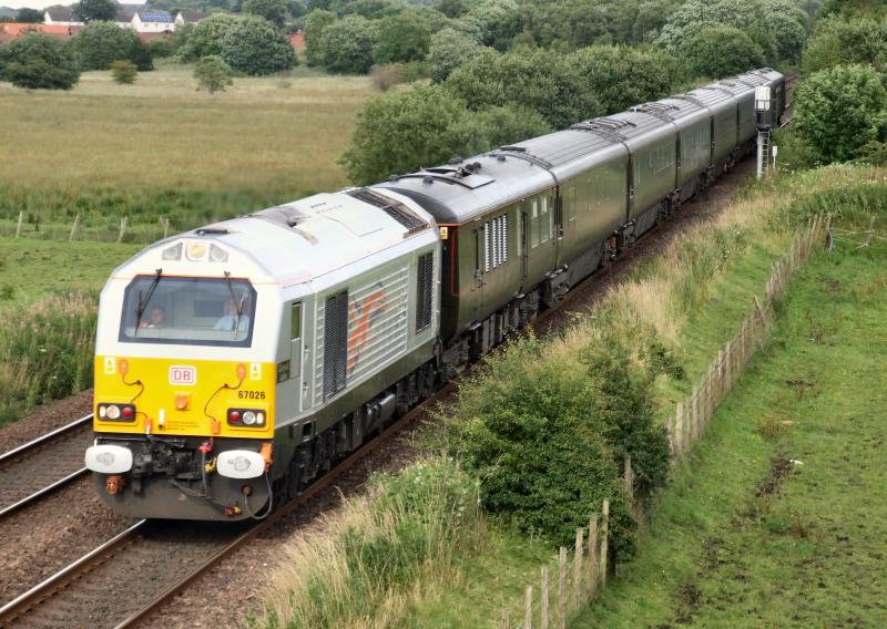 67026 with 1Z63 at Greenhill Lower.: 67026 with 1Z63 at Greenhill Lower. Photo of 67026 with 1Z63 at Greenhill Lower.